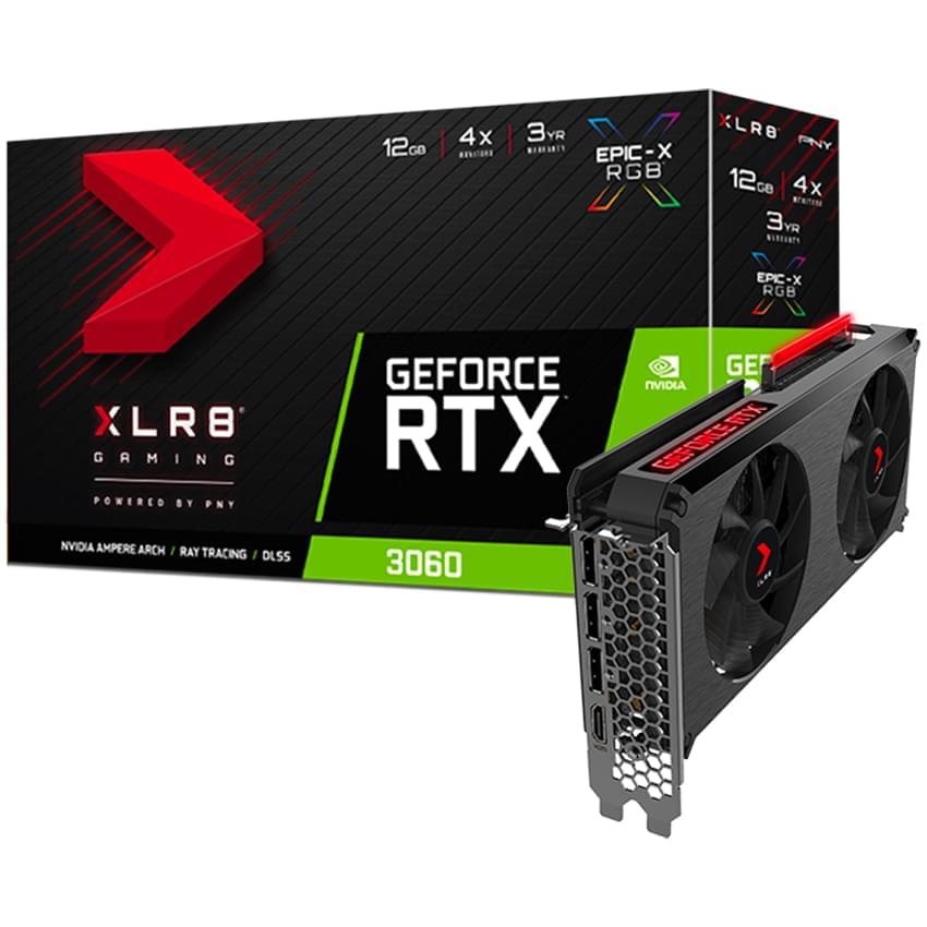 Placa De Video Pny Geforce Rtx 3060 Xlr8 Rgb 12gb Ddr6 Pci 4.0